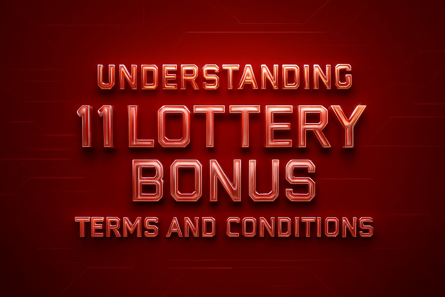 Informational graphic illustrating the 11 Lottery Terms of Service.