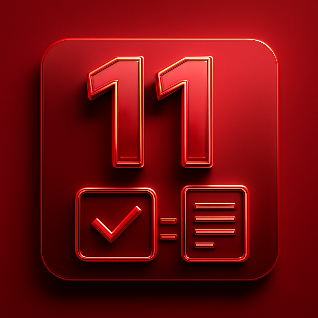 Icon representing the 11 Lottery Terms of Service.