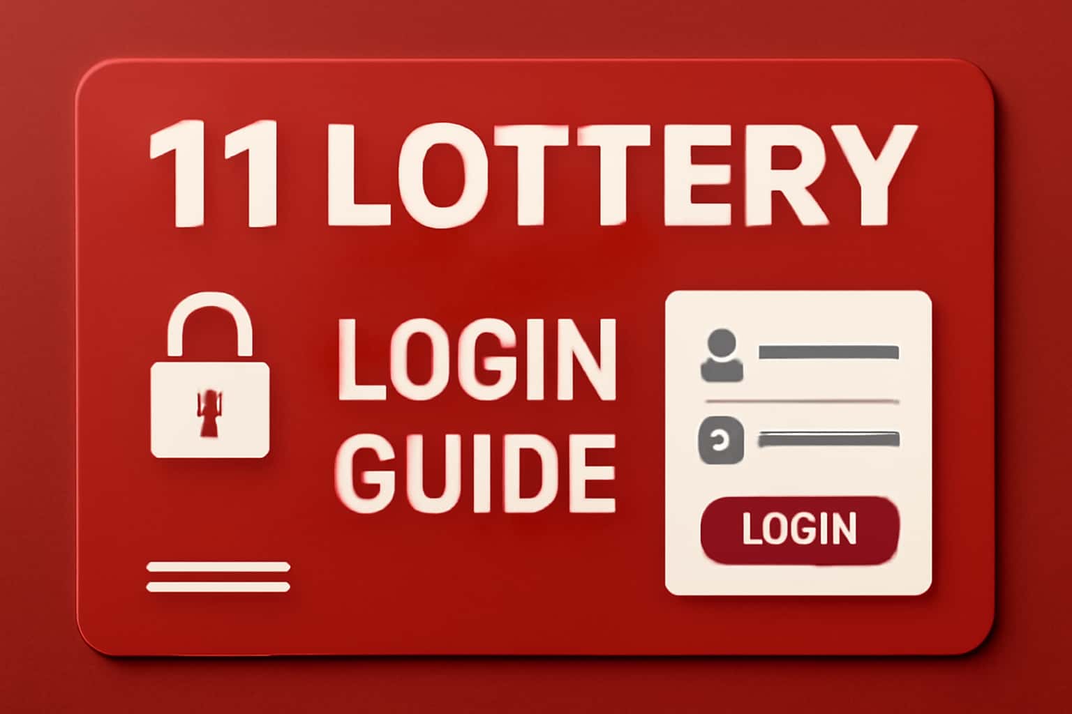 Informational image illustrating the 11 Lottery Login Guide.