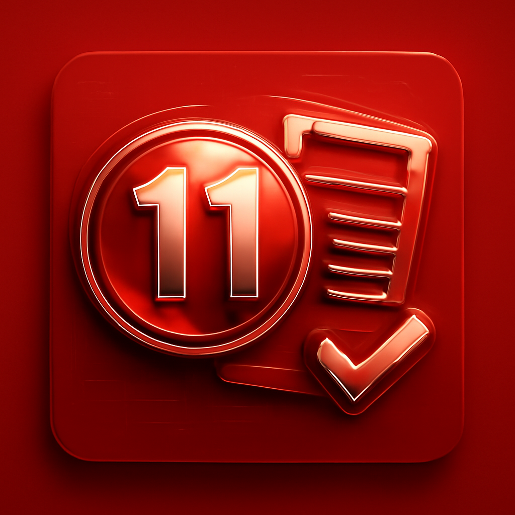 Icon representing the 11 Lottery Terms of Service.