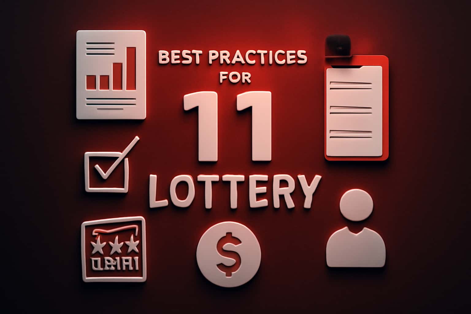 An informative scene showcasing best practices for 11 Lottery with the title prominently displayed.