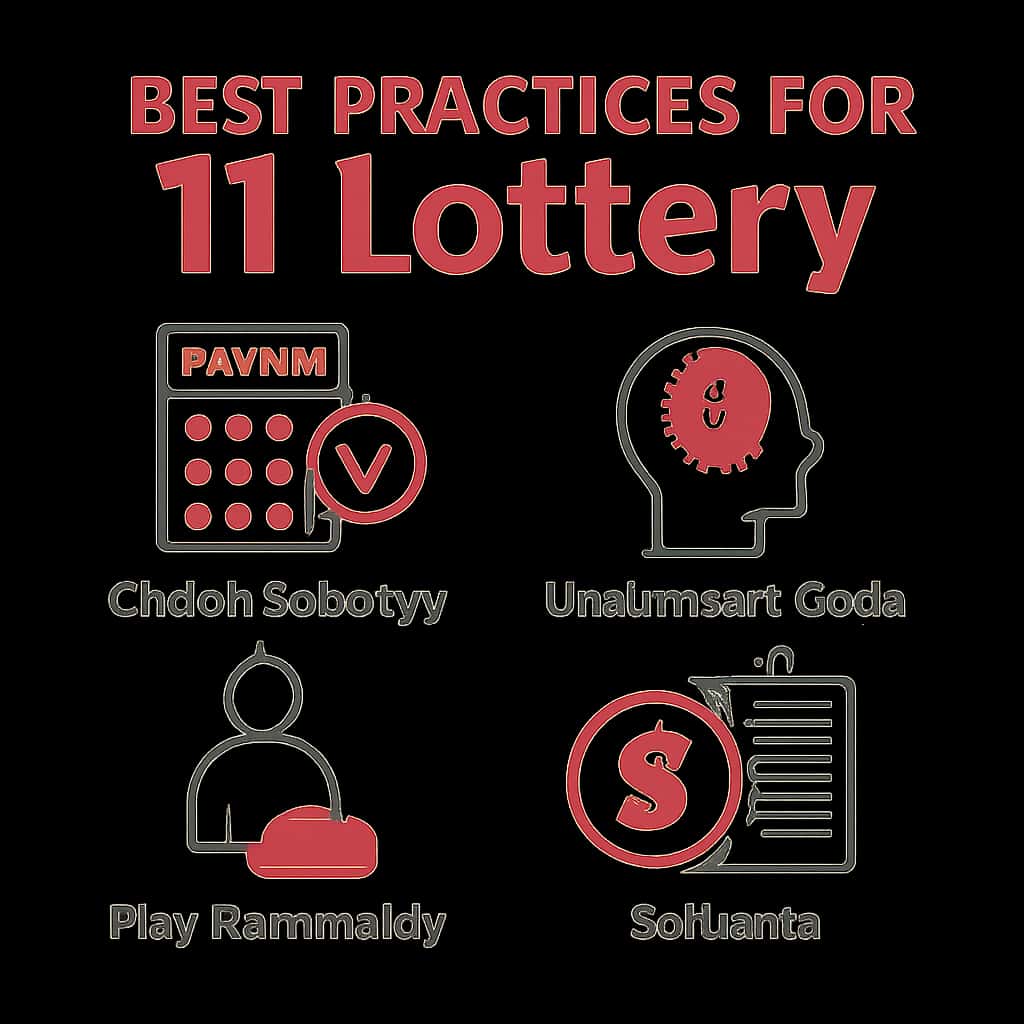 An educational diagram outlining best practices for 11 Lottery.