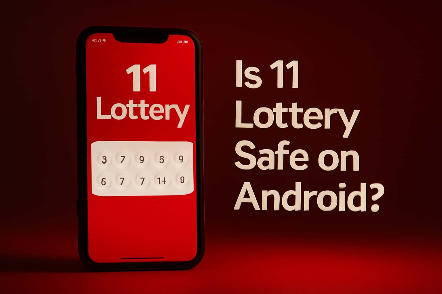 Visual representation of safety measures regarding the 11 Lottery app on Android.
